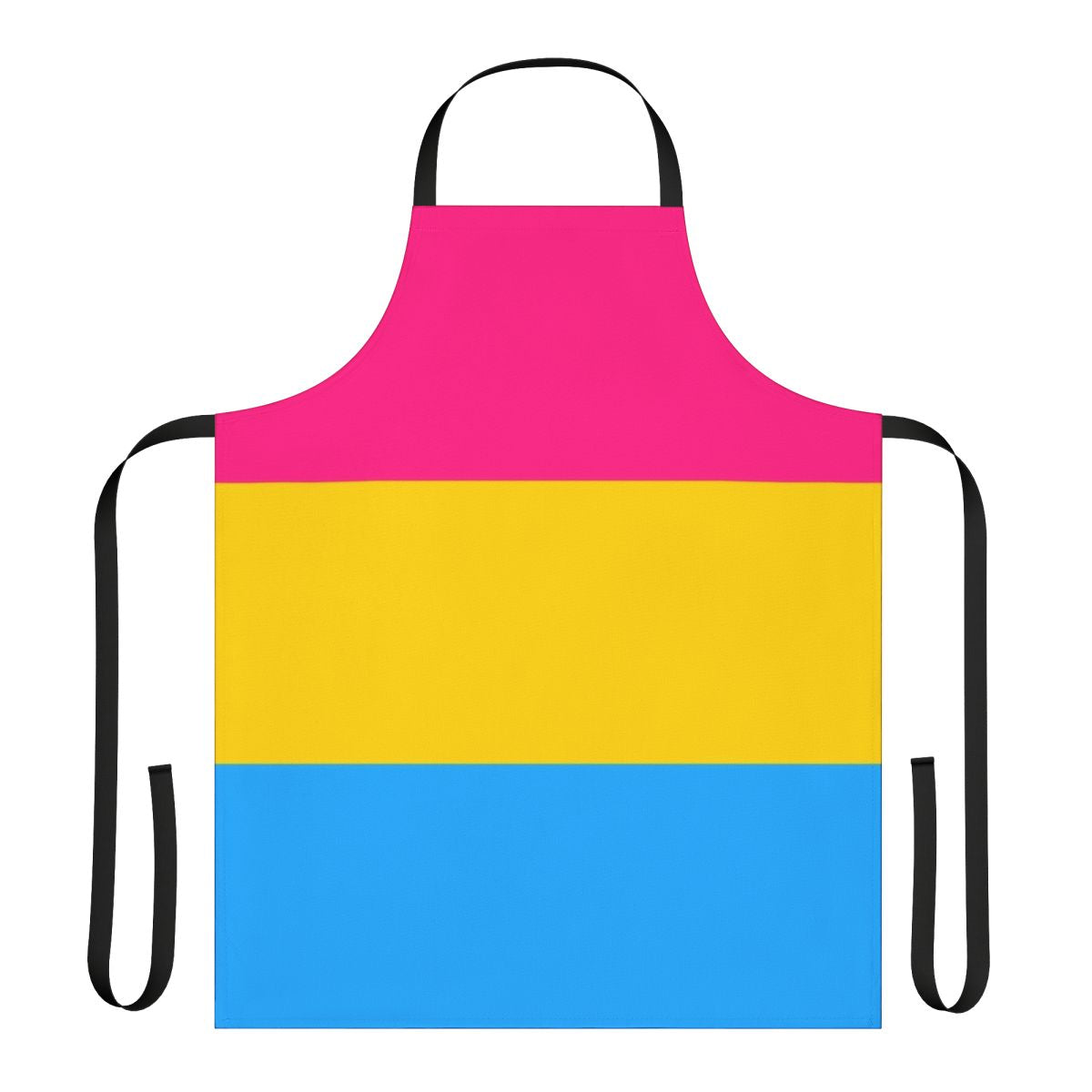 Pansexual pride flag printed on a high-quality apron for the kitchen