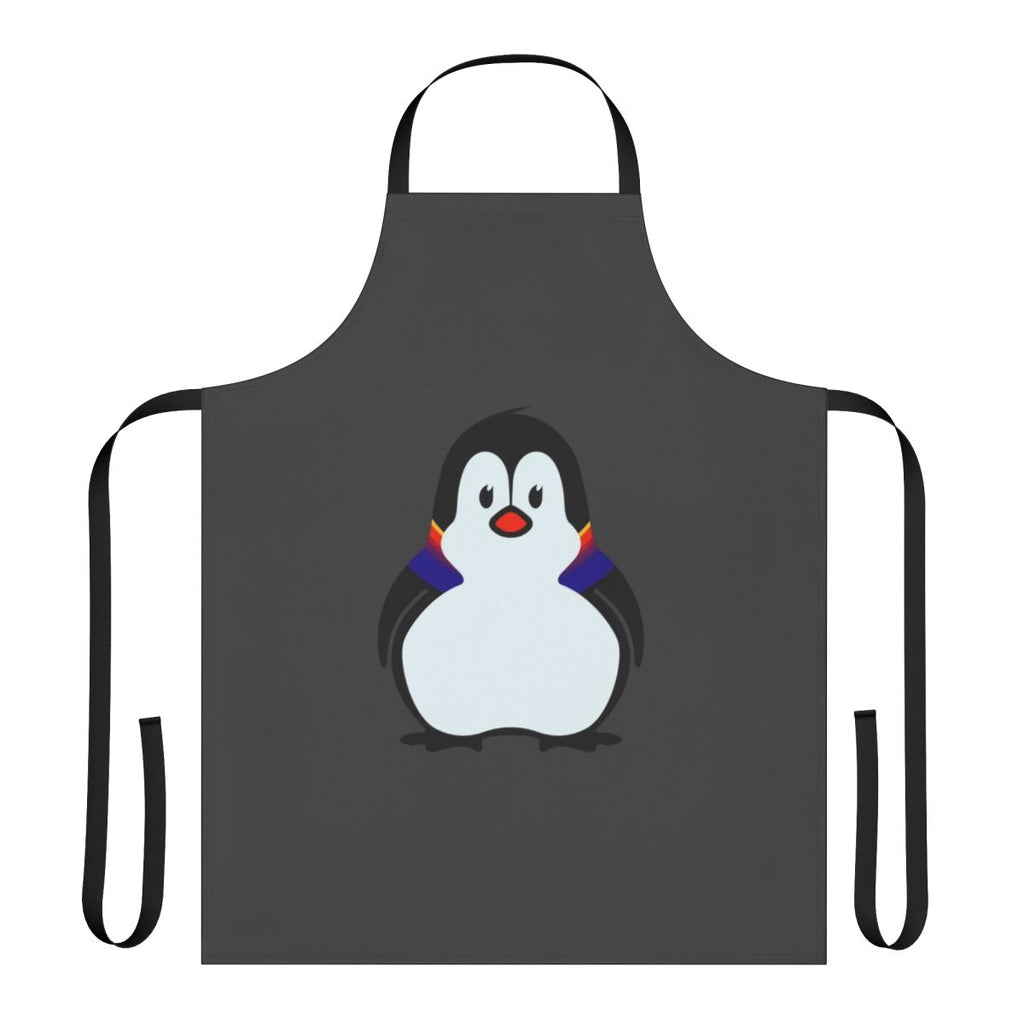 Penguin apron with colorful, abstract legendary animal artwork