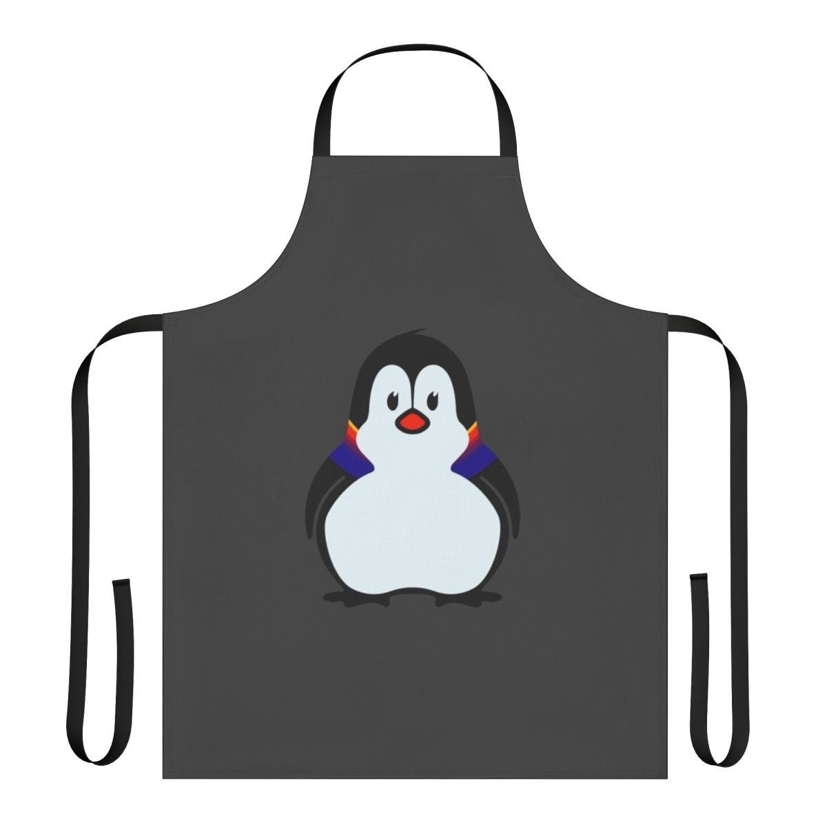 Penguin apron with colorful, abstract legendary animal artwork