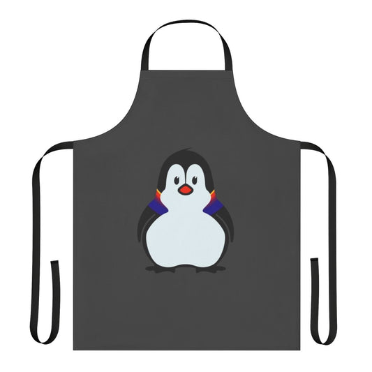 Penguin apron with colorful, abstract legendary animal artwork