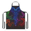 Apron featuring a vibrant phoenix design against a rainbow background