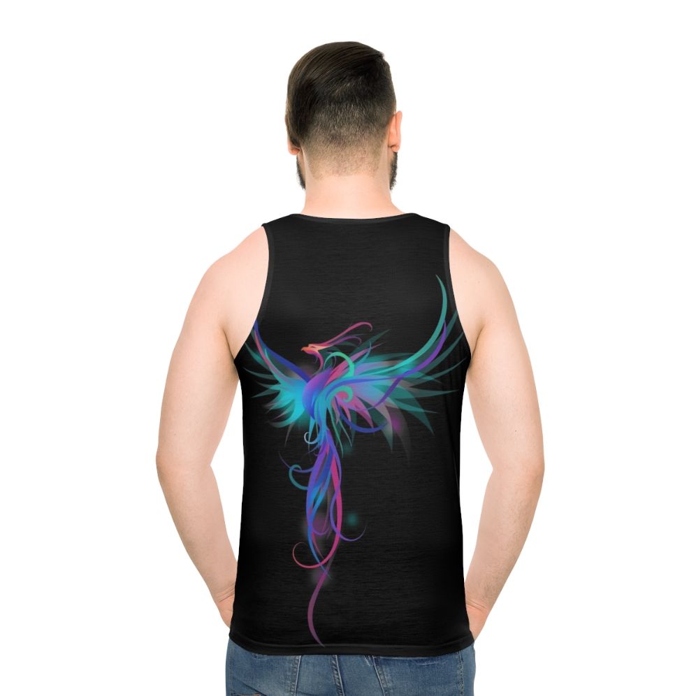 Colorful phoenix bird abstract art unisex tank top