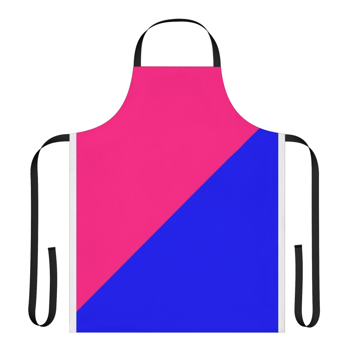 Colorful half and half apron in pink and blue colors