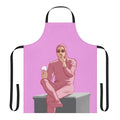 Pink Guy-inspired apron with rice ball design, perfect for fans of Filthy Frank and anime aesthetic