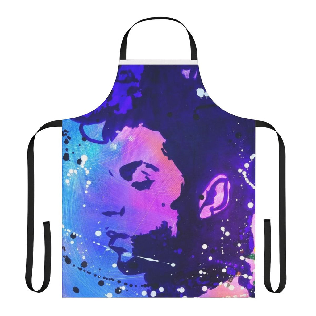 Colorful pop art design on a high-quality cooking apron