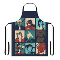 Colorful pop art style apron inspired by the characters and themes of the iconic video game Final Fantasy 7