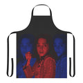 Colorful pop art-style apron featuring imagery from the classic Italian horror film Suspiria