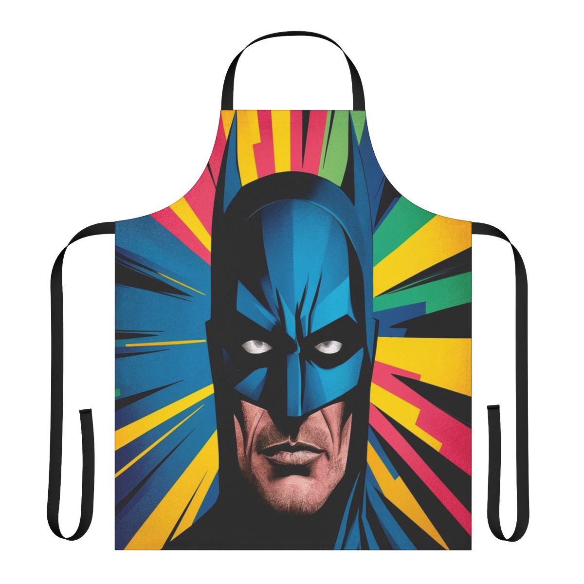 Colorful and eye-catching pop art style superhero Batman apron