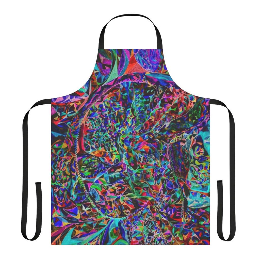 Colorful abstract pattern psychedelic apron