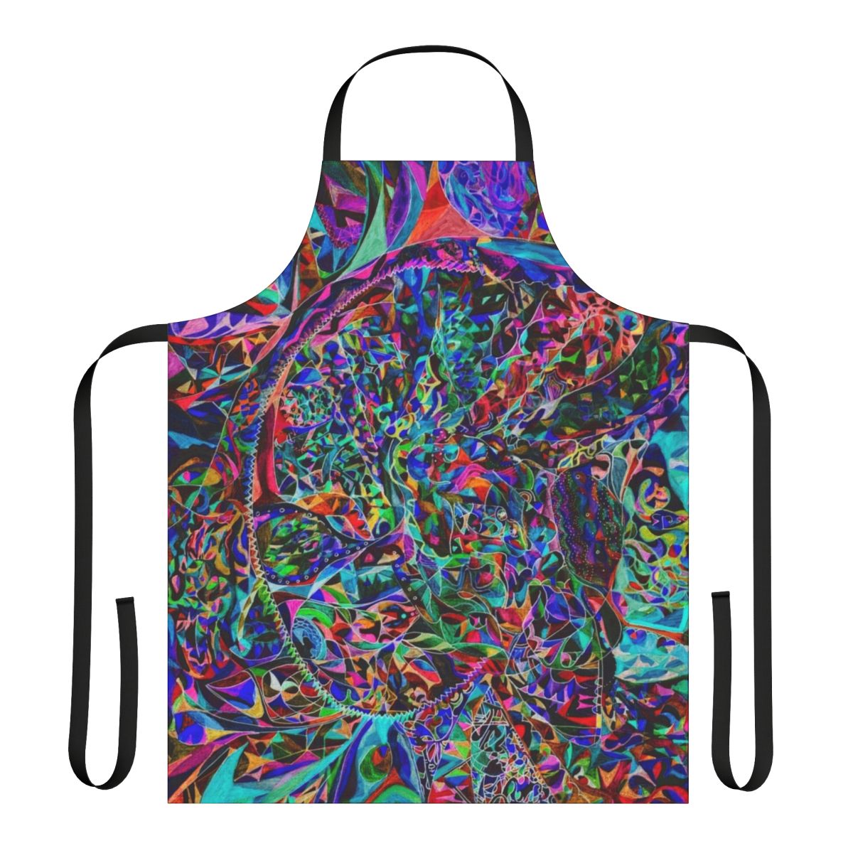 Colorful abstract pattern psychedelic apron