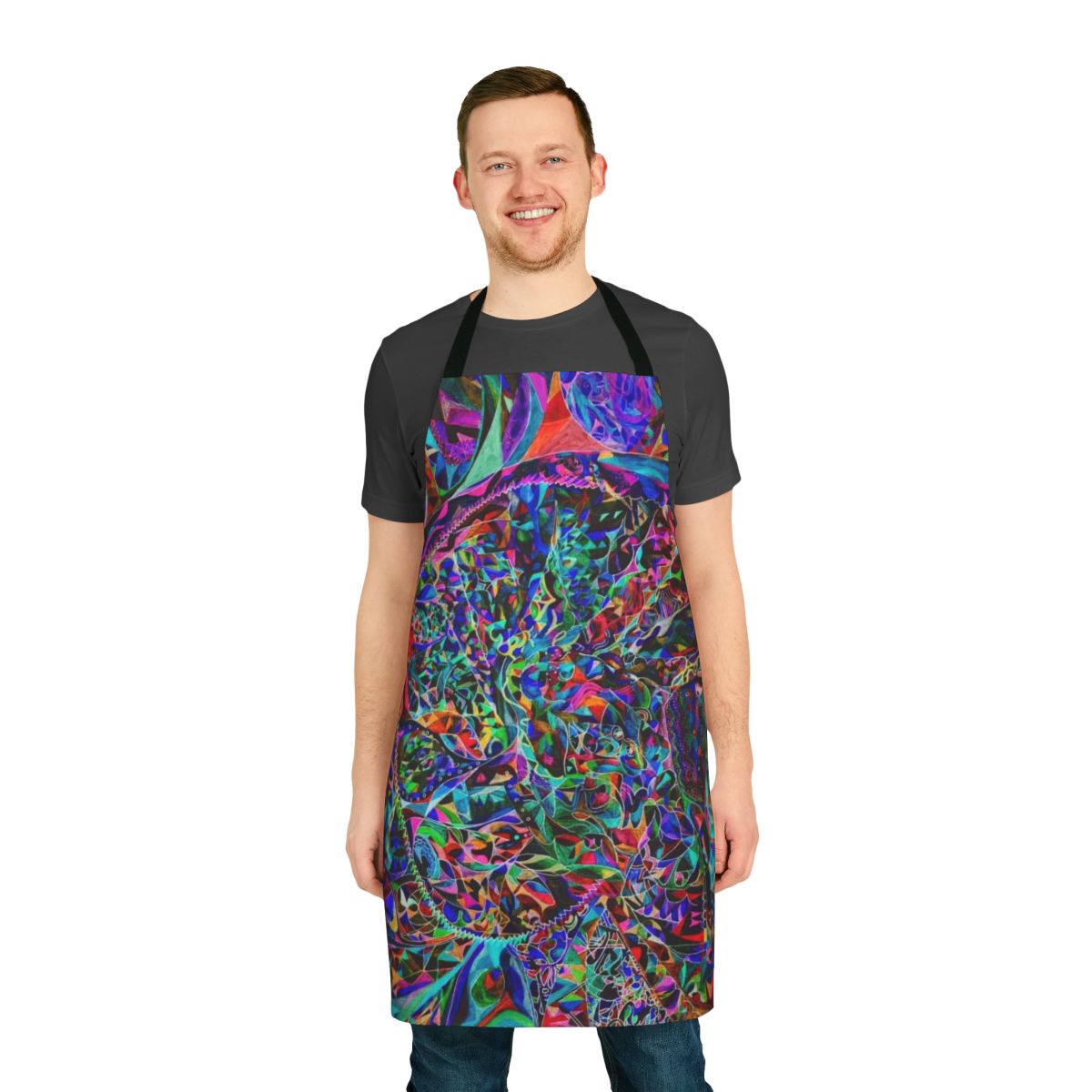 Colorful abstract pattern psychedelic apron