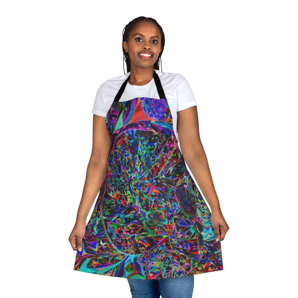 Colorful abstract pattern psychedelic apron