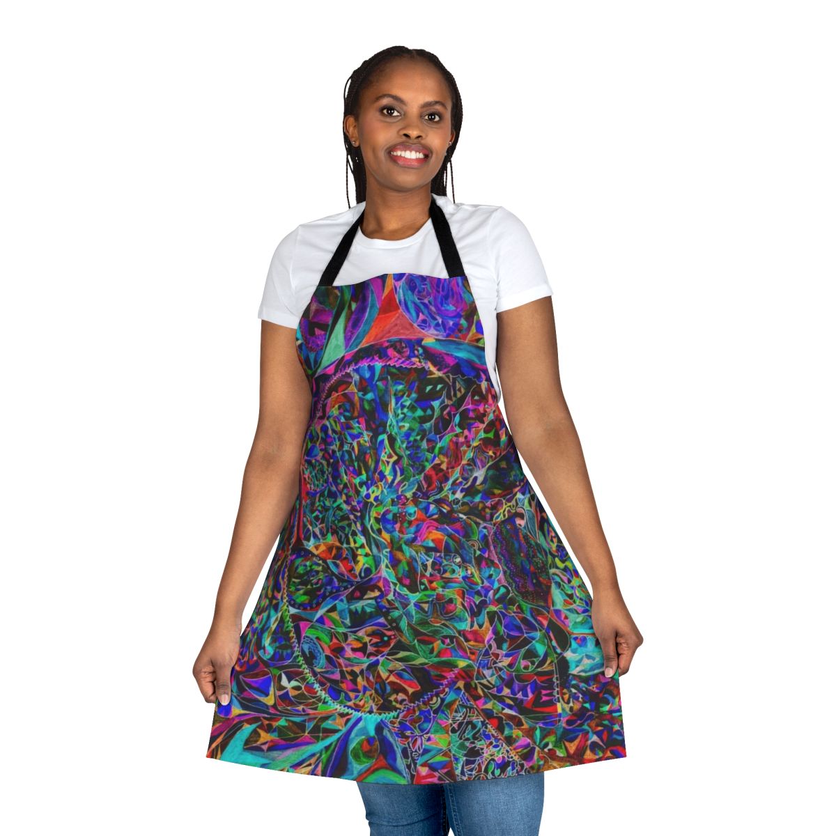 Colorful abstract pattern psychedelic apron
