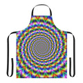 Psychedelic swirl apron featuring a mesmerizing abstract, colorful pattern