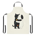 Colorful universal language apron with hugging pets design