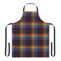 Colorful rainbow plaid apron with a subtle pride flag design