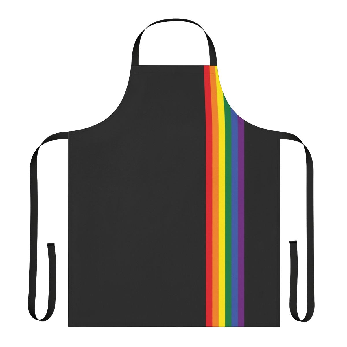 Colorful rainbow pride apron with LGBT flag design