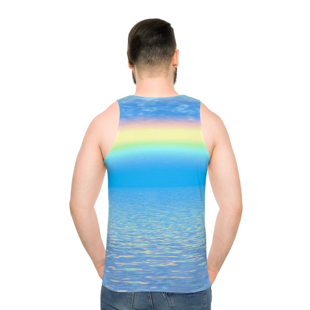 Unisex tank top with a vibrant rainbow design