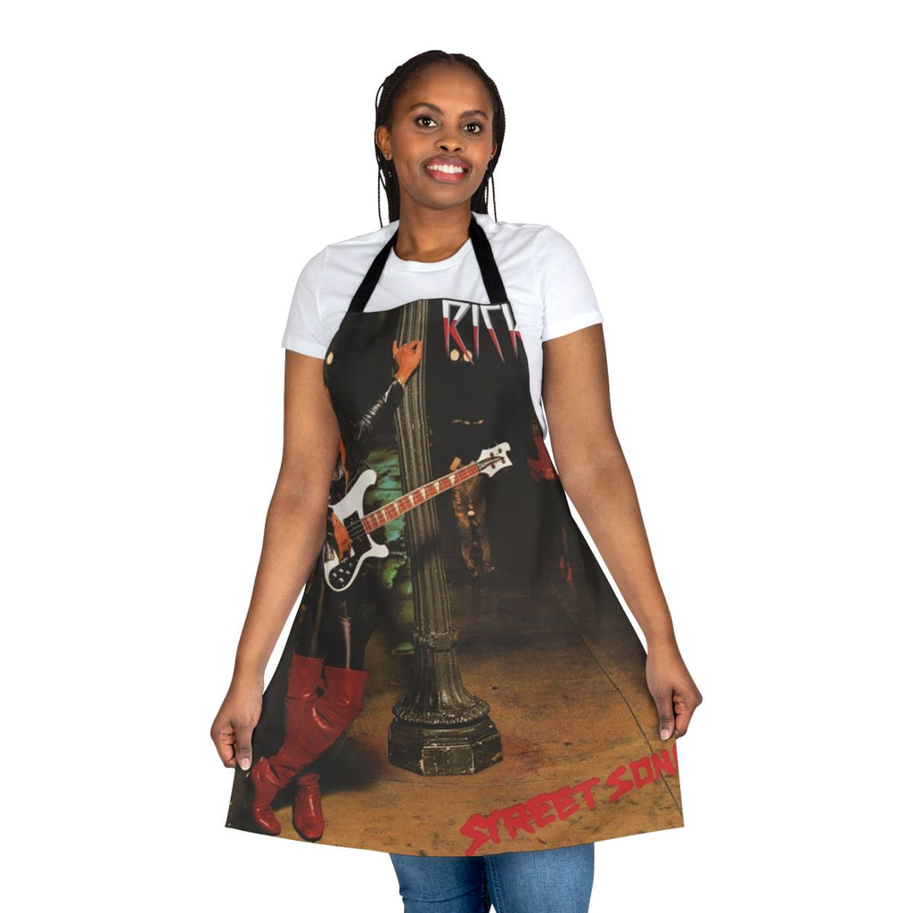 Colorful apron featuring stylized artwork inspired by the music of Rick James