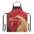 Rooster Chicken Apron with Vibrant Red and Farmhouse Designs