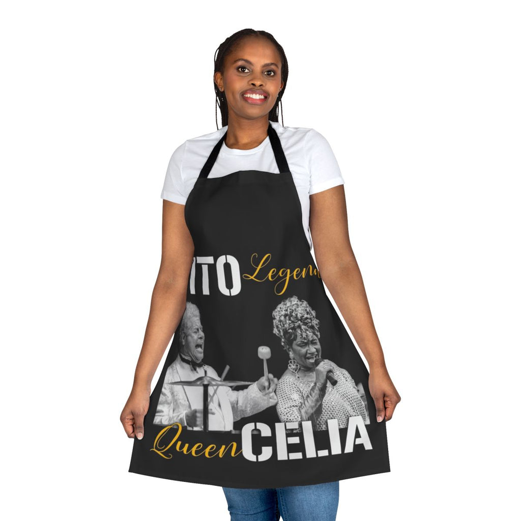 Salsa Music Lover's Apron Featuring Celia Cruz and Tito Puente