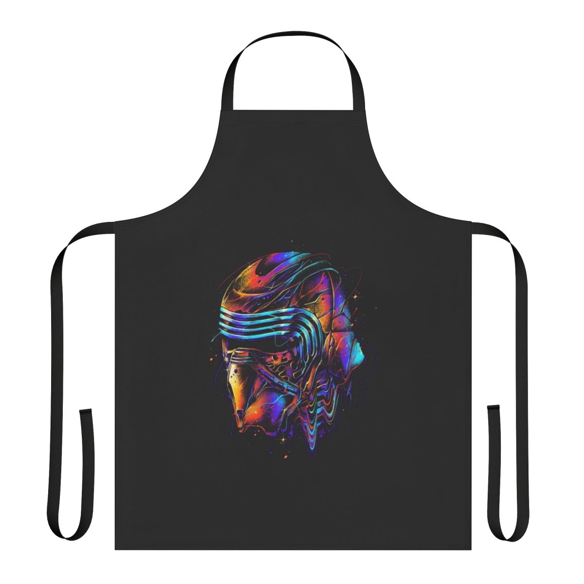 Colorful apron with sci-fi and galaxy design