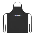 Multicolor kitchen apron with digital assistant speech bubble design