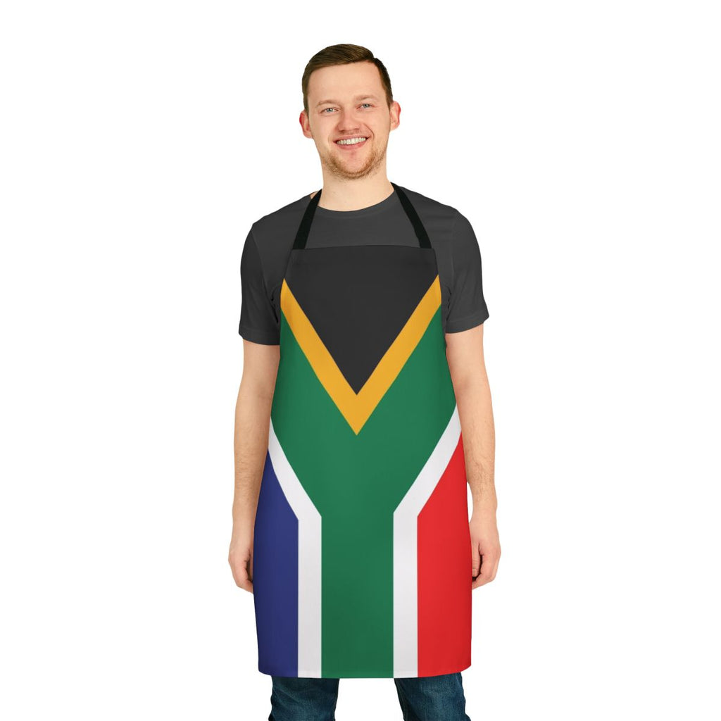 Colorful South Africa flag printed on a high-quality kitchen apron