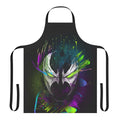 Colorful apron featuring a spawn-inspired disco design
