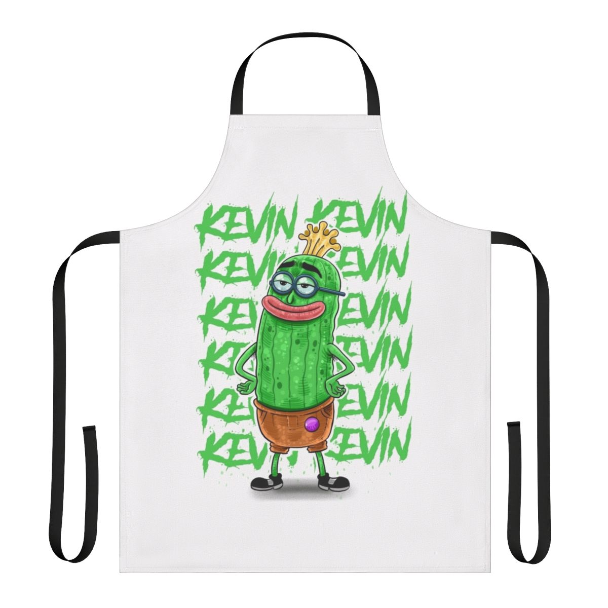 Colorful Spongebob-themed apron featuring the show's iconic characters