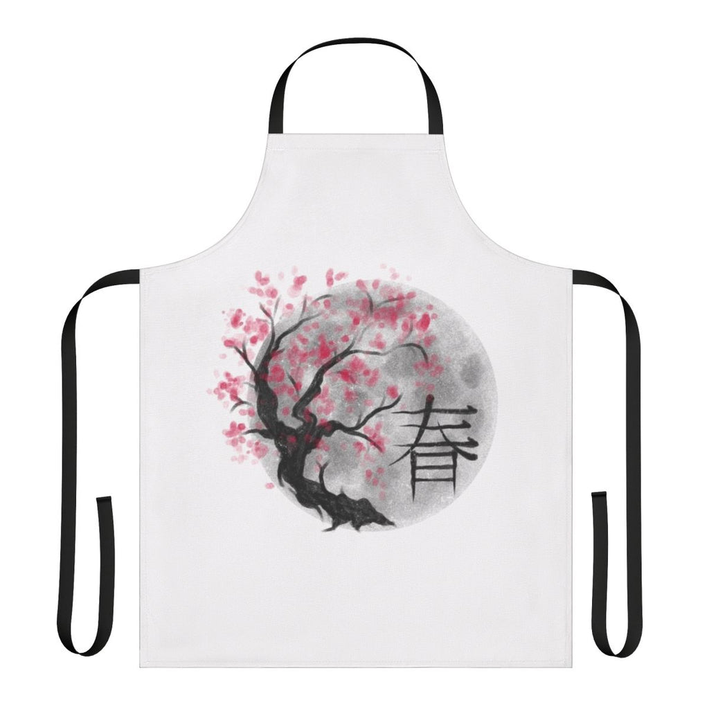 Colorful apron featuring a beautiful spring cherry blossom design from Japan
