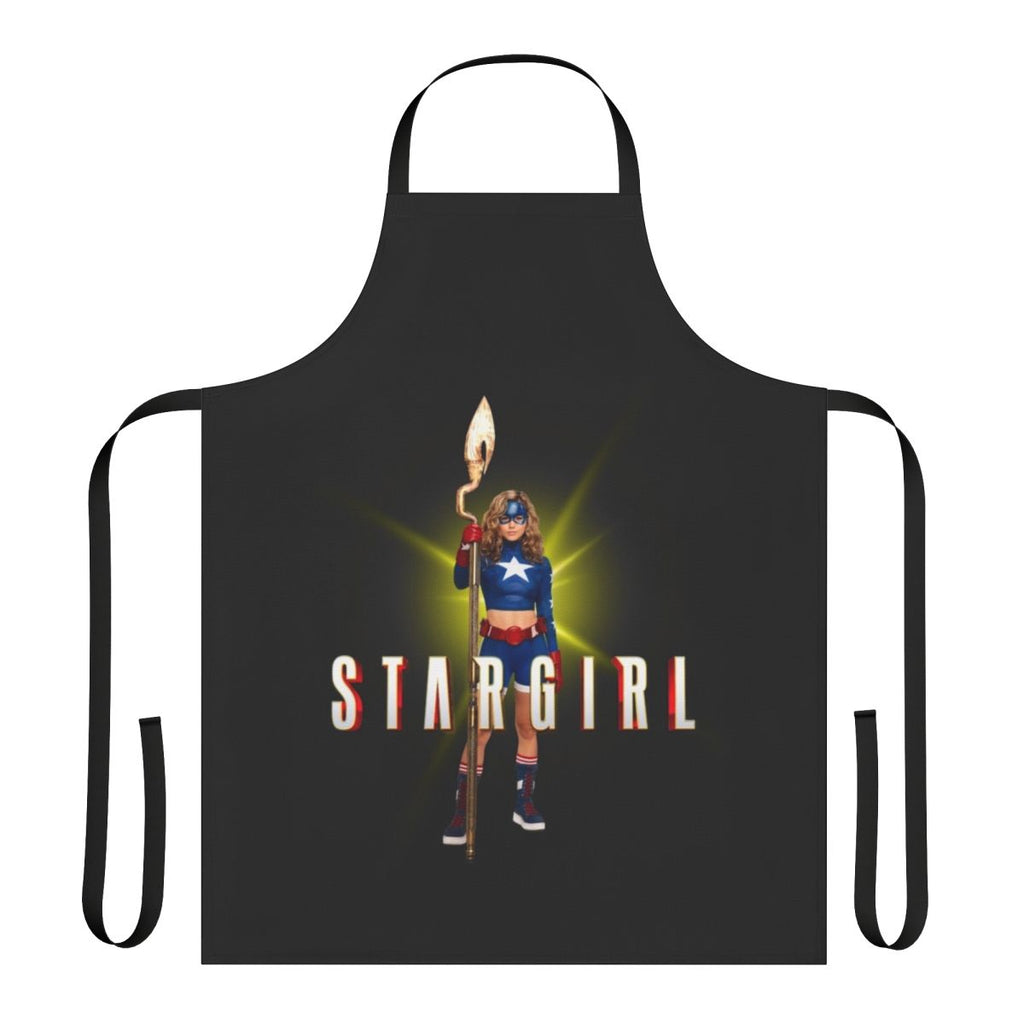 Colorful apron featuring the iconic Stargirl superhero design