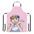 Vibrant summer rio inspired apron with rainbow and character design