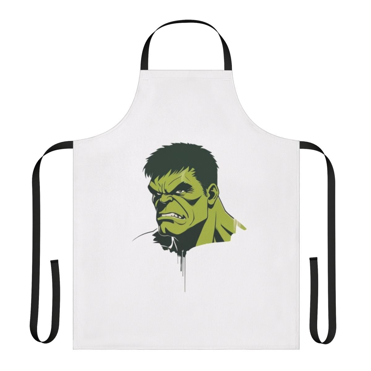 Vibrant superhero apron featuring Marvel-inspired graphics and designs.