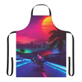 Synthwave-inspired apron with retro 80s and 90s design elements