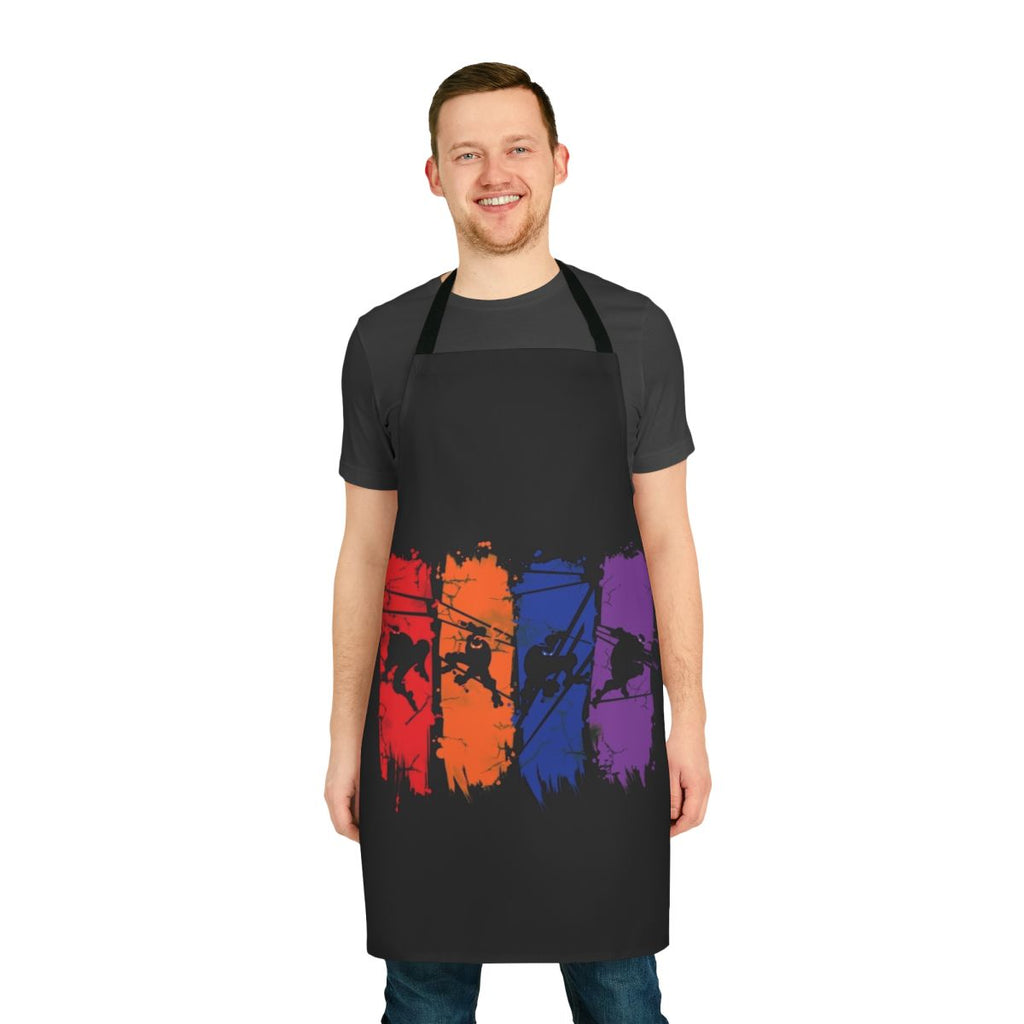 Teenage Mutant Ninja Turtles themed apron featuring the iconic ninja turtles characters