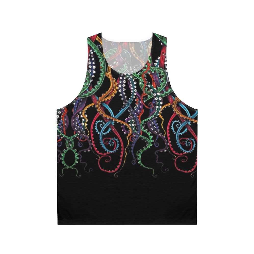 Colorful tentacles unisex tank top