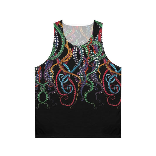 Colorful tentacles unisex tank top
