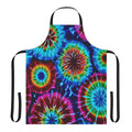 Colorful tie dye pattern on a high-quality cotton apron