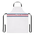 Colorful trans pride flag-inspired apron with a cute bunny design