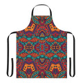 Colorful tribal vintage apron with intricate ethnic pattern design