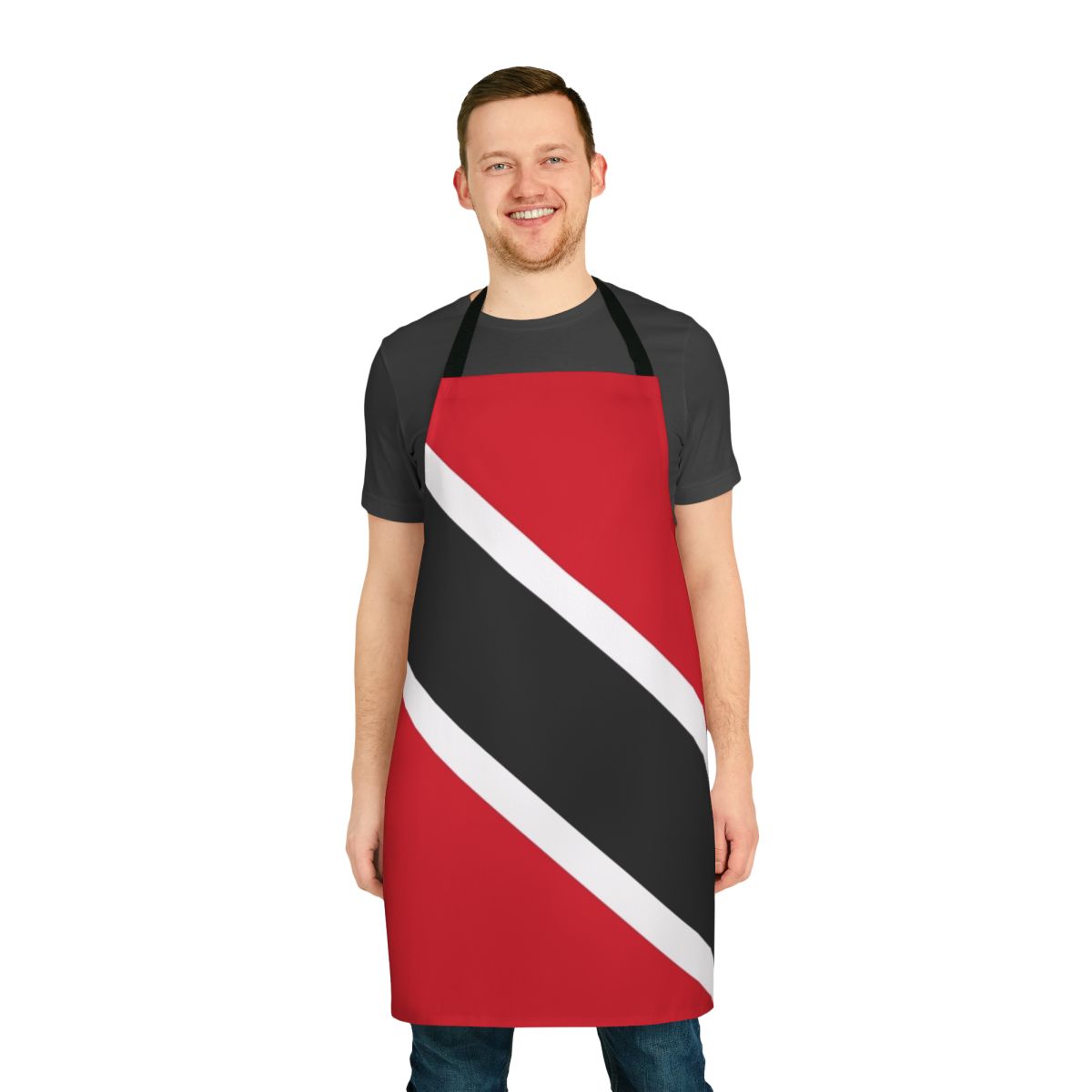 Vibrant Trinidad and Tobago flag printed on a high-quality apron