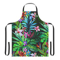Tropical floral pattern all-over apron