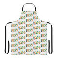 Tropical tie-dye apron featuring the KISS the Band logo