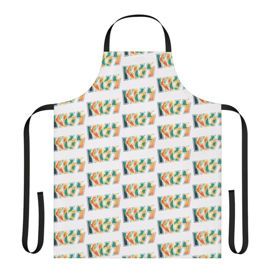 Tropical tie-dye apron featuring the KISS the Band logo
