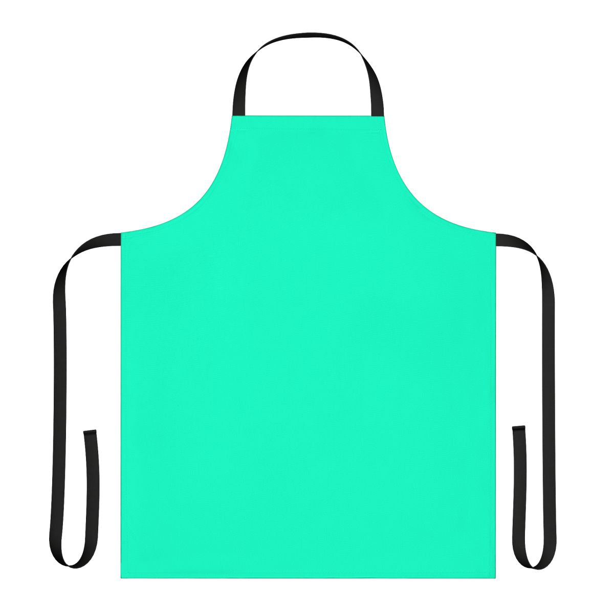 Bright turquoise and neon colored apron with a modern, graphic design