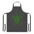 A colorful, abstract apron featuring a turtle design, perfect for the kitchen or as home decor.