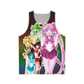 Unisex tank top with anime-inspired, vibrant, retro 90s design