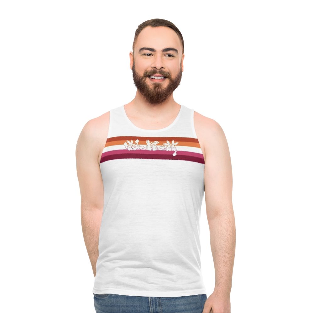 Unisex tank top with vibrant LGBTQ+ pride design