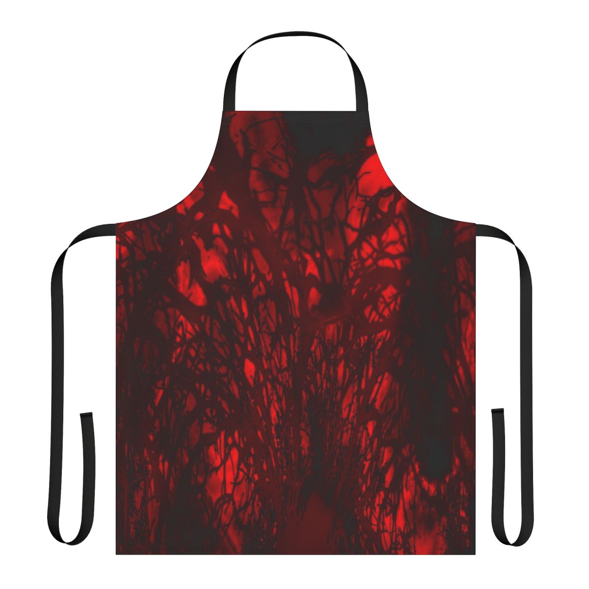 Vibrant watercolor tie dye apron with a nature-inspired zendoodle pattern and sacred geometry design